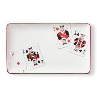 Tag Everyday Playing Cards Earthenware Platter Multi 15 x 9 x 0.78 in in Multicolored at Nordstrom