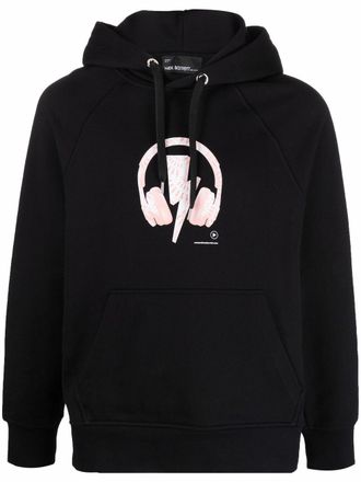 Neil Barrett Hoodie met print - Zwart