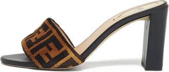 Fendi Sandali con motivo FF - Marrone