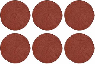 vidaXL Piedra Decorativa 6 Uds. Rojo &Oslash; 45 X 1,8 Cm Goma Vidaxl