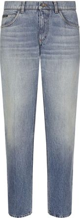 Dolce & Gabbana straight-leg stonewashed jeans - men - Cotton - 56 - Blue