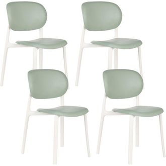 Beliani Set di 4 sedie da giardino verde Musano