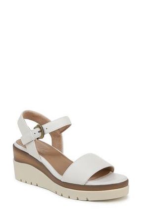 Naturalizer Graciela Wedge Sandal in White Faux Leather at Nordstrom Rack, Size 9.5