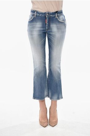 Dsquared2 Stretch Denim Jeans BELL BOTTOM Flared Leg 21cm size 38