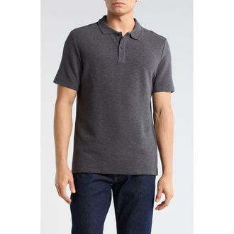 Robert Barakett Rick Knit Polo in Black at Nordstrom Rack, Size X-Large