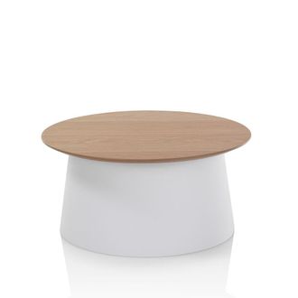 Aquadesign Mesa de centro en polipropileno blanco y mdf