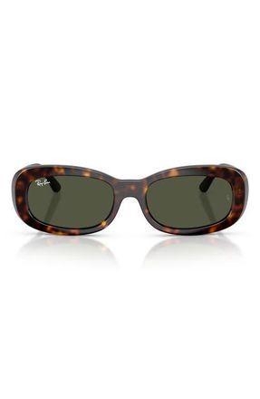 Ray-Ban 56mm Oval Sunglasses in Havana at Nordstrom