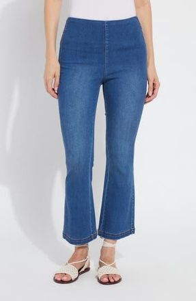 Lyss&eacute; Jade Pull-On Ankle Flare Leg Jeans in Mid Wash at Nordstrom Rack, Size X-Small