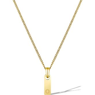 Vincero Mens Initial Pendant Necklace in Gold - O at Nordstrom