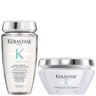 Kerastase Womens K&eacute;rastase Symbiose Duo - Purifying Anti-Dandruff Cellular Shampoo 250ml & Intense Revitalising Masque 200ml for Oily, Sensitive Scalps - One Si