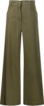 Max Mara Alamaro Pant - Dames - Loose Fit Jeans - Groen - M - Jeans