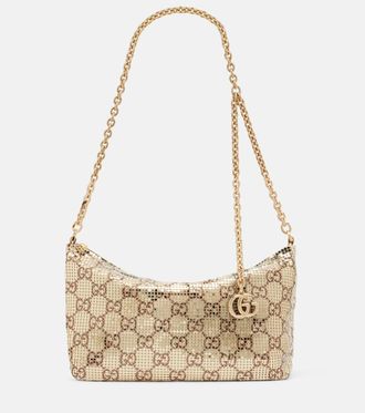 Gucci Bolso al hombro Mini de malla GG metalizada