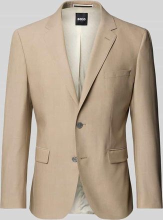 HUGO BOSS Slim Fit 2-Knopf-Sakko mit Reverskragen Modell Jasper in Beige, Größe 26