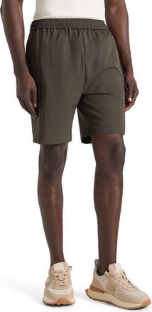 Mani&egrave;re De Voir Dimitri Technical Cargo Shorts in Olive at Nordstrom, Size Medium