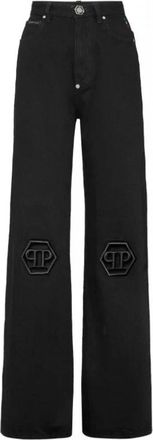 Philipp Plein Jeans - Dames - Loose Fit Jeans - Zwart - W28 - Jeans