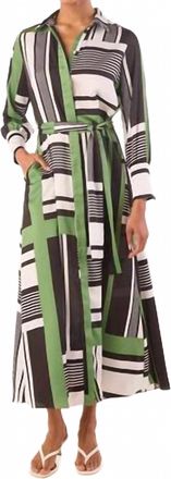 Misa Herminia Dress In Striped Geo