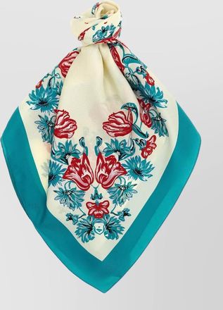 Pinko silk blend logo print scarf