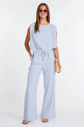 Bishop + Young Stripe Bubble Hem Tank In Striped