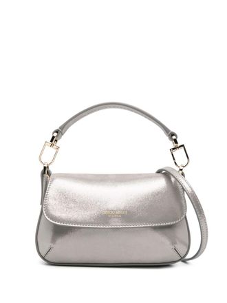 Giorgio Armani high-shine suede bag - Silver