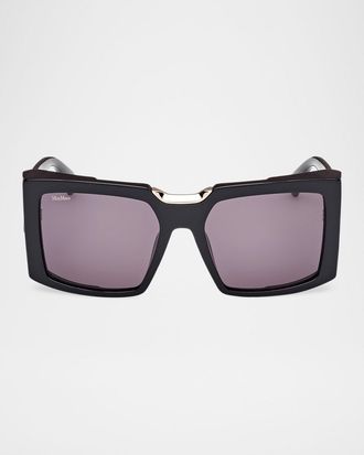 Max Mara Spark 6 Rectangle Acetate Sunglasses