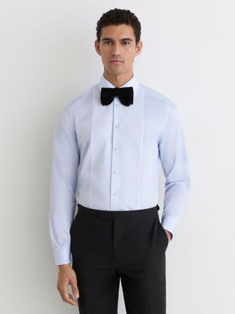 Reiss Soft Blue Marcelular Fit Cotton Dinner Shirt, 155