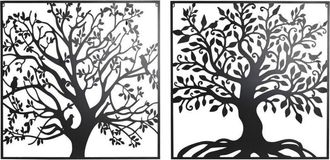DKD Home Decor Decoraci&oacute;n De Pared Dkd Home Decor &Aacute;rbol Metal (98 X 1 X 98 Cm) (2 Unidades) 8424002019907 S3039376 Dkd Home Decor
