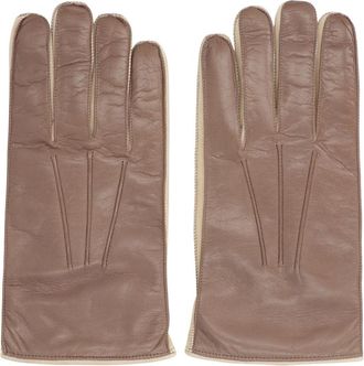 Moorer Leren handschoenen - Heren - Handschoenen - Bruin - 9 1/2 IN - Leer - Accessoires