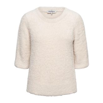 &Co Woman Pullover met ronde hals - Dames - Ronde hals truien - Beige - XS - Polyester - Truien & Vesten