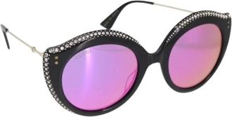Gucci Pre-owned Accessories, female, Black, Size: ONE SIZE Pre-owned Plastic Sunglasses