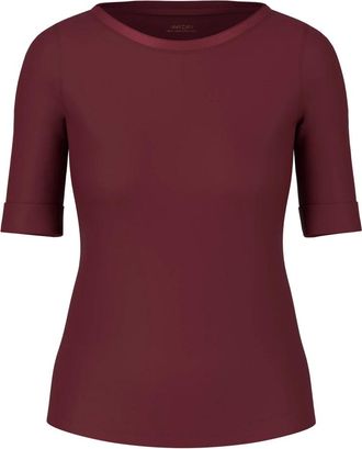 Marc Cain Tops, Dames, Bruin, M, Katoen, T-shirt met halflange mouwen