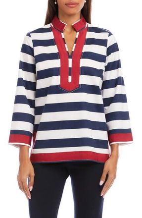 Karen Kane St. Tropez Stripe Tunic in Navy at Nordstrom, Size X-Small