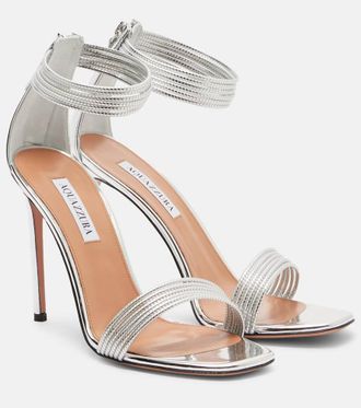 Aquazzura Sandalias Sway de piel metalizada