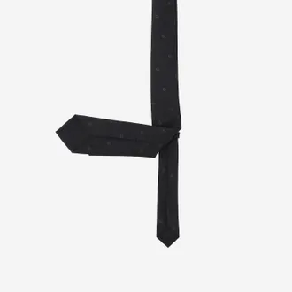 Gucci Silk Jacquard Double GG Necktie - Black