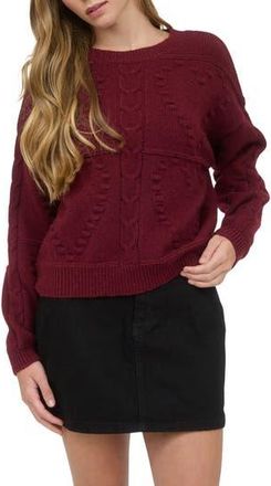 Blu Pepper Pompom Sweater in Burgundy at Nordstrom Rack, Size Medium