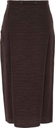 Jacquemus Womens La Jupe Notte Crocobrown Gonne Skirt