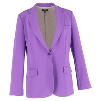 Theory Pre-owned Womens Staple Single-Breasted Blazer in Purple Triacetate - Size X-Large