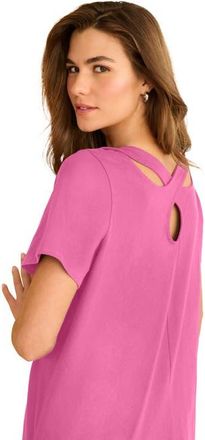 Roaman's Plus Size Ultimate Criss Cross Back Tunic in Vintage Rose at Nordstrom, Size 28