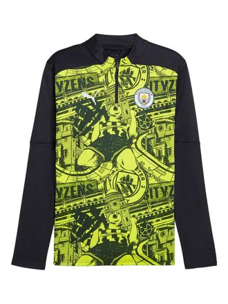 Puma Manchester City zip graphic T-shirt - Yellow