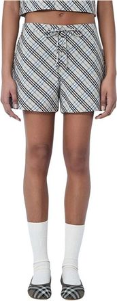 Burberry Geruite Trekkoordshorts - Dames - Bermuda - Veelkleurig - S - Katoen - Korte Broeken