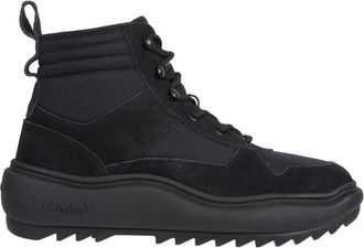 Tommy Jeans Heren Zwarte Enkellaarzen - Heren - Veterlaarzen - Zwart - 41 EU - Su&egrave;de - Schoenen