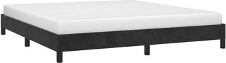 vidaXL Estructura de cama sin colchón terciopelo negro 160x200 cm Vidaxl