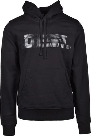 Diesel Felpa con cappuccio - Heren - Hoodies - Zwart - M - Katoen - Hoodies & sweatvesten