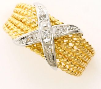 C&A Platinum Yellow Gold Yellow Gold (18K) Platinum 900 Band Ring (Pre-Owned)