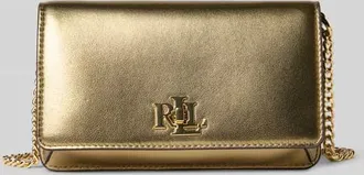 Lauren Ralph Lauren Umhängetasche aus Lammleder mit Label-Detail in Gold, Größe 1