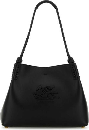 Etro Zwarte leren Libra winkeltas - Dames - Shoppers - Zwart - ONE Size - Tassen