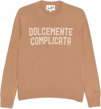 MC2 Saint Barth Dolcemente Complicata round-neck sweater - women - Wool/Cashmere/Viscose/Polyamide - M - Brown