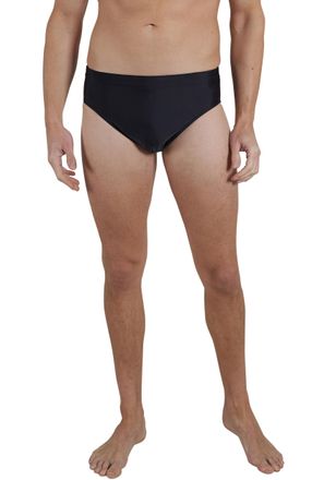 Ceceba Badeslip CECEBA Atlanta, Herren, Gr. 14 (6XL), N-Gr, schwarz (schwarz, dunkel, uni), Elasthan, Polyester, unifarben, Badehosen Badeslip, mit grossem G