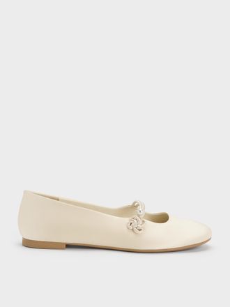 Charles & Keith Orinda Knot-Pearl Mary Jane Flats