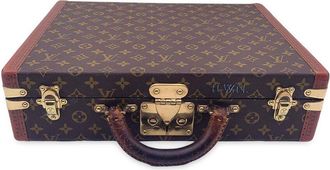 Louis Vuitton Brown Cotton President Briefcase (Authentic Pre-Loved)