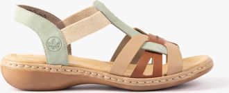 Rieker 65918-52 Womens Sandals Green Combination - Size UK 7.5